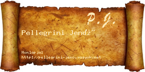 Pellegrini Jenő névjegykártya