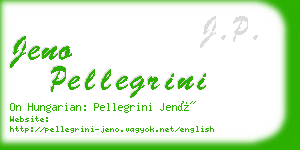 jeno pellegrini business card